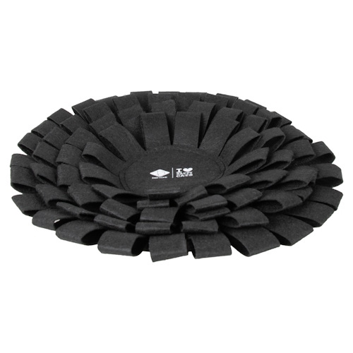 D&D Home Suzy snuffelmat zwart - stijlvolle ronde snackmat van vilt met anti-slip bodem