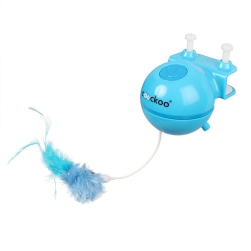 Coockoo Roxy laserspeelgoed voor katten - elektronisch oplaadbaar speeltje met klem en pluche hanger Blauw