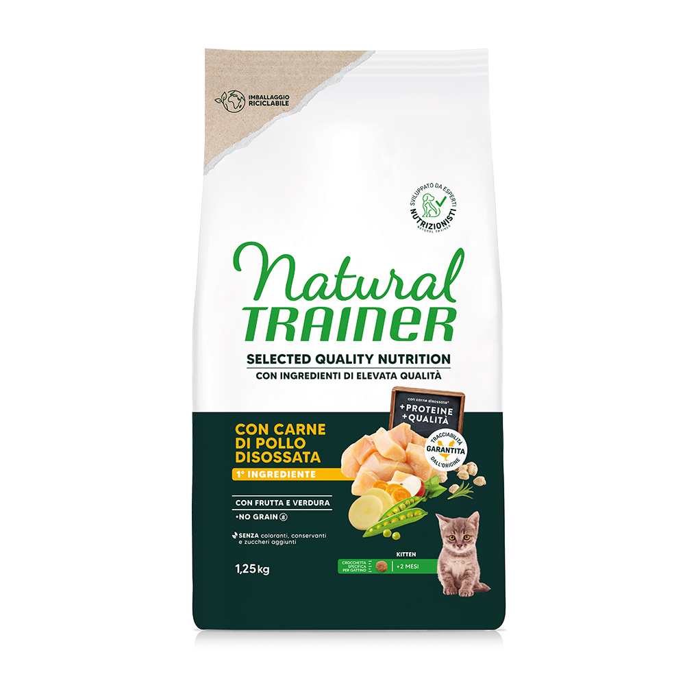 Trainer Natural Cat Natural Trainer Selected Quality Kitten Kip - 1,25 kg