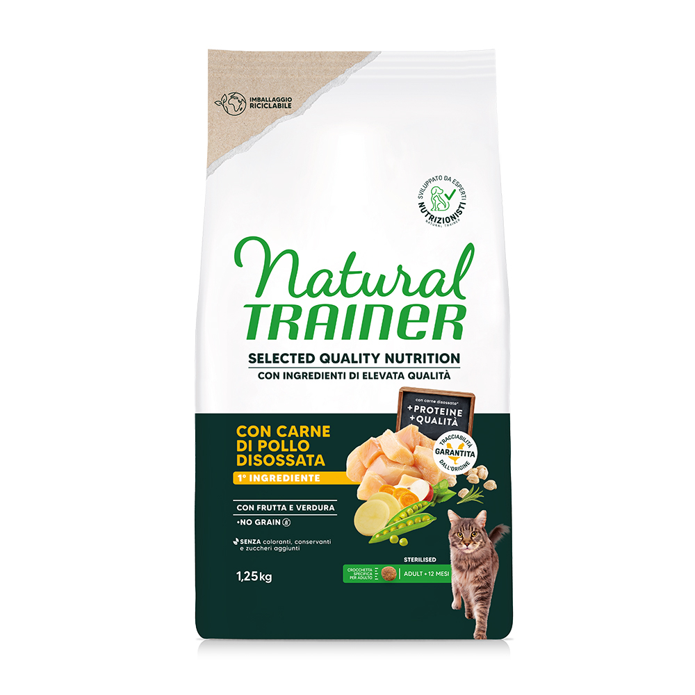 Trainer Natural Cat Natural Trainer Selected Quality Nutrition Sterilized Chicken - 1,25 kg