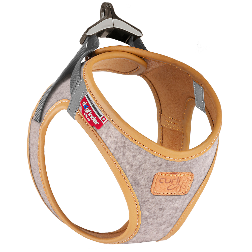 Curli Vest Harness Alpine Clasp, lichtgrijs Gr. XS: 33,9 - 38,2 cm hond