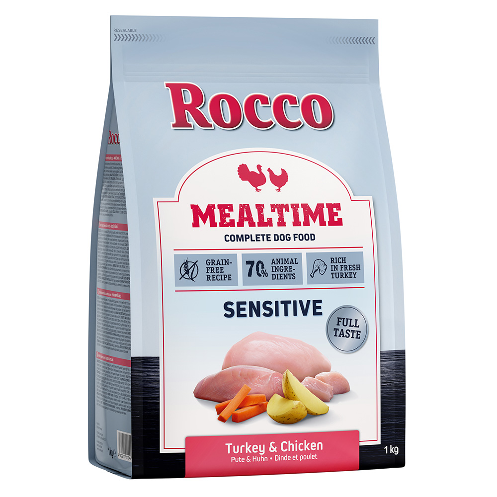 Rocco 1kg Sensitive Kalkoen & Kip  Mealtime Hondenvoer
