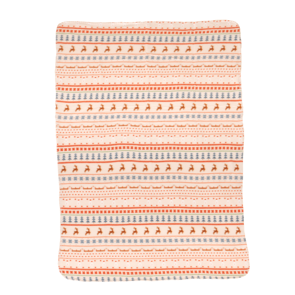 TIAKI knusse deken met Scandinavisch winterpatroon maat M: 140x97cm voor katten en honden