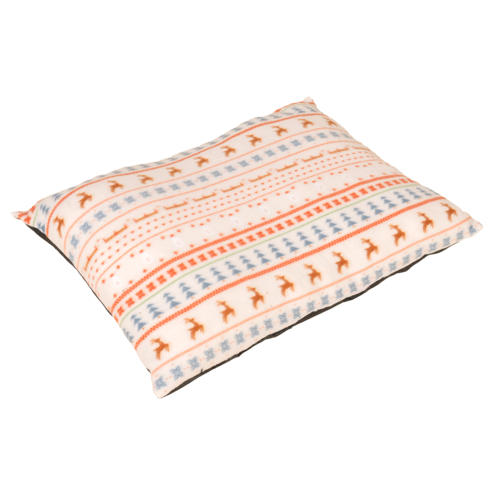 TIAKI knus kussen met Scandinavisch winterpatroon 72x52x12cm hond