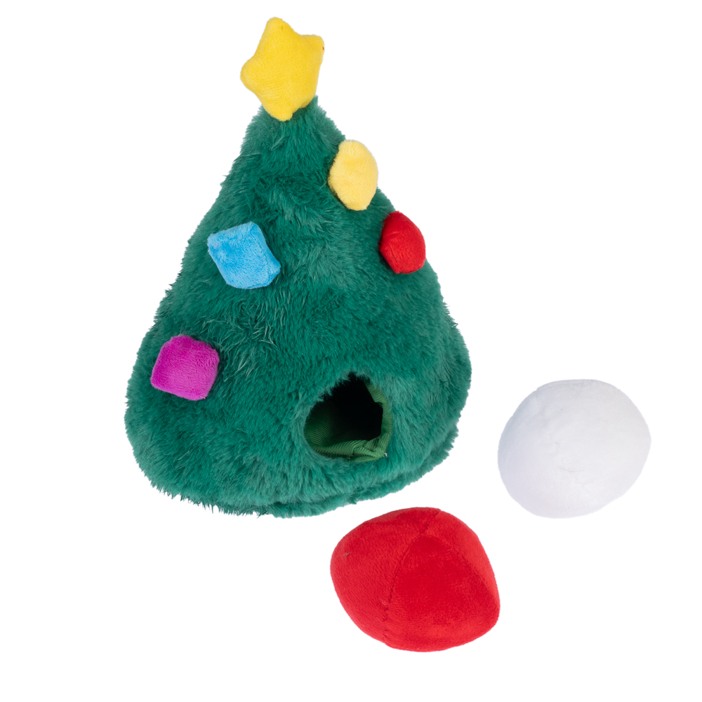 TIAKI hondenspeelgoed cadeauboom ca. 20x12x22,5cm
