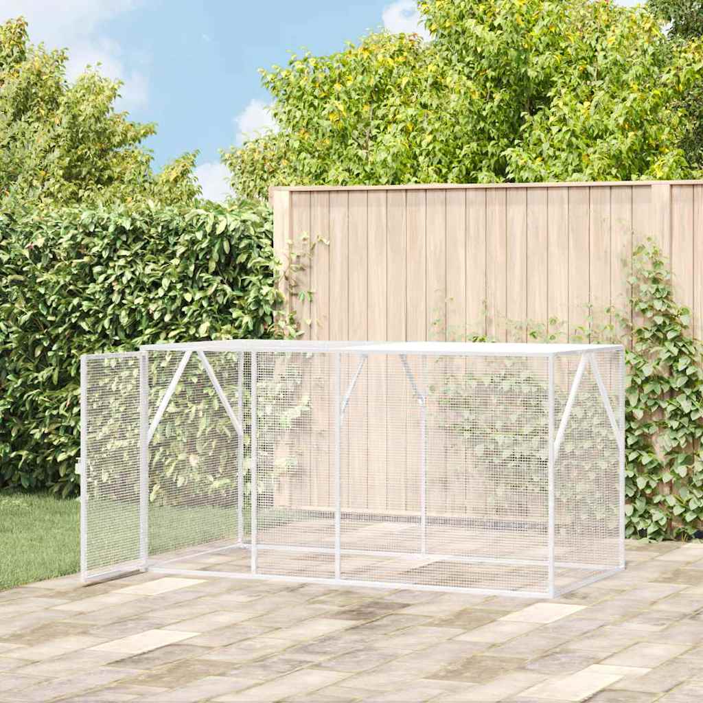 vidaXL Vogelkooi Antraciet 208 x 102 x 108 cm Gegalvaniseerd staal