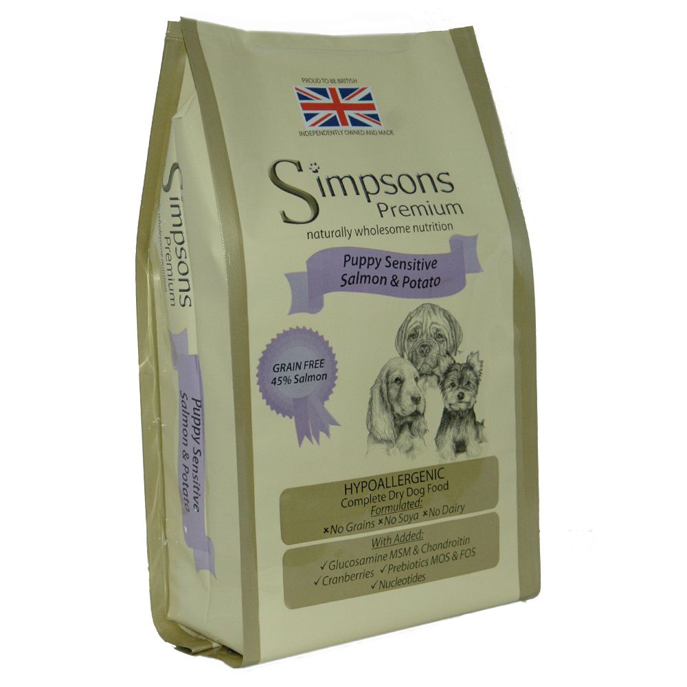 Simpsons Premium Sensitive Puppy - Zalm & Aardappel Hondenvoer - 2 kg