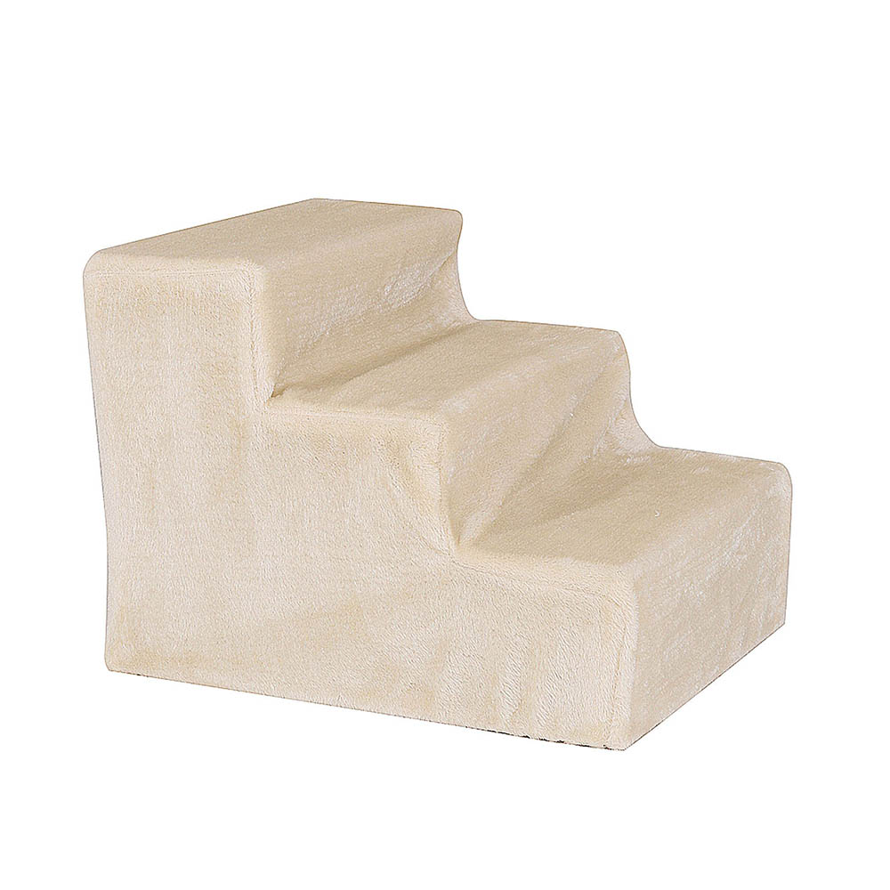 Lionto huisdierentrap met pluche hoes beige 46x36x4cm