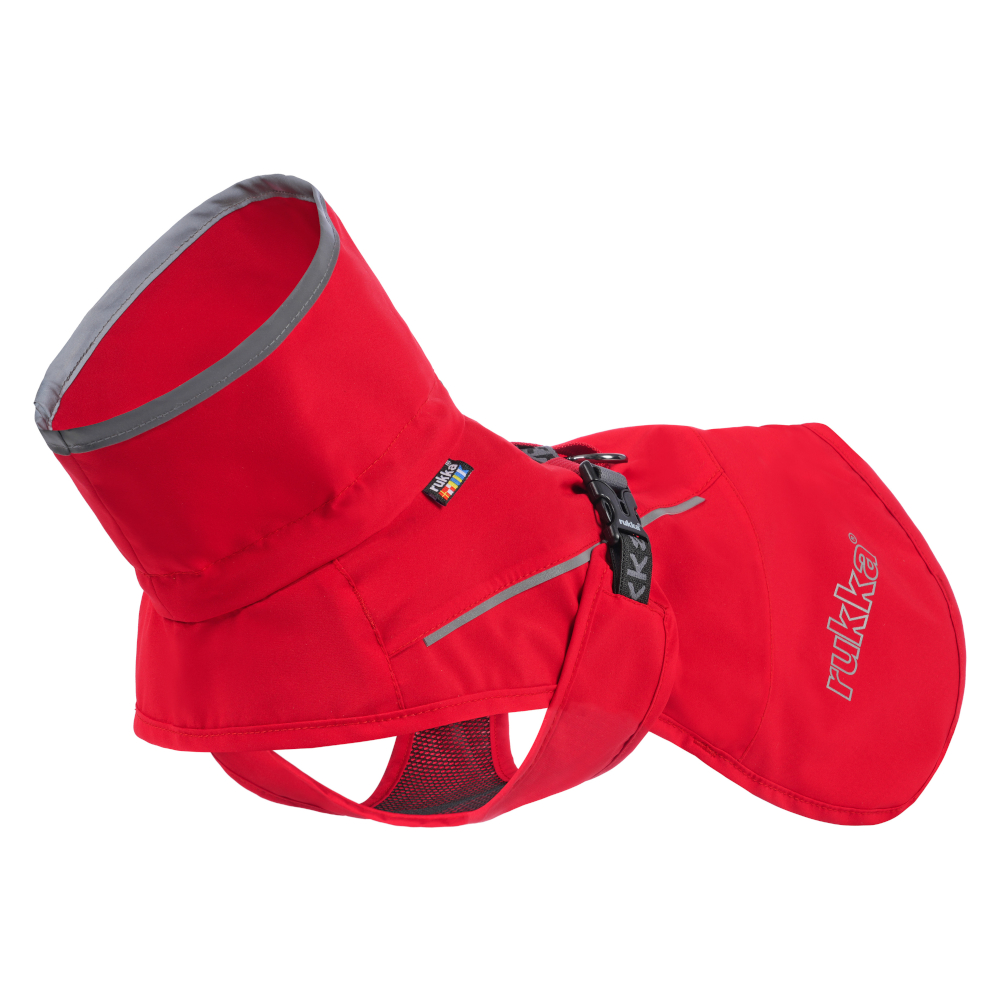 Rukka Pets Rukka Thrill Mini regenjas, rood ca. 20cm ruglengte hond