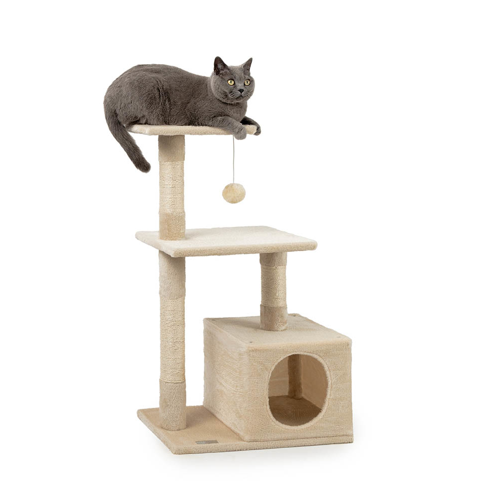 Lionto krabpaal, 85cm beige kat