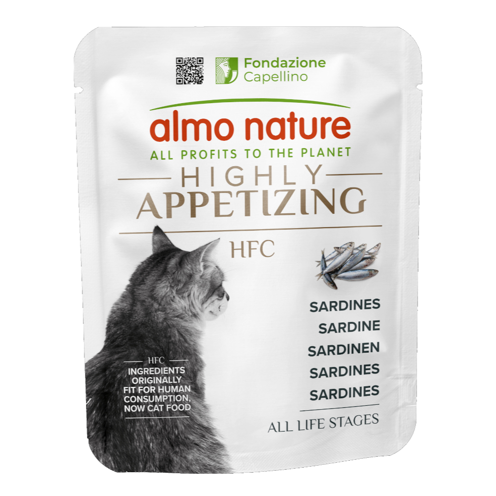 Almo Nature HFC 6x50g  Zeer Smakelijk Sardientjes natvoer voor katten