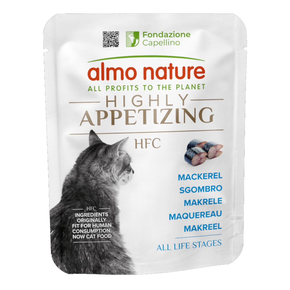 Almo Nature HFC 6x50g  Zeer Smakelijk Makreel natvoer voor katten