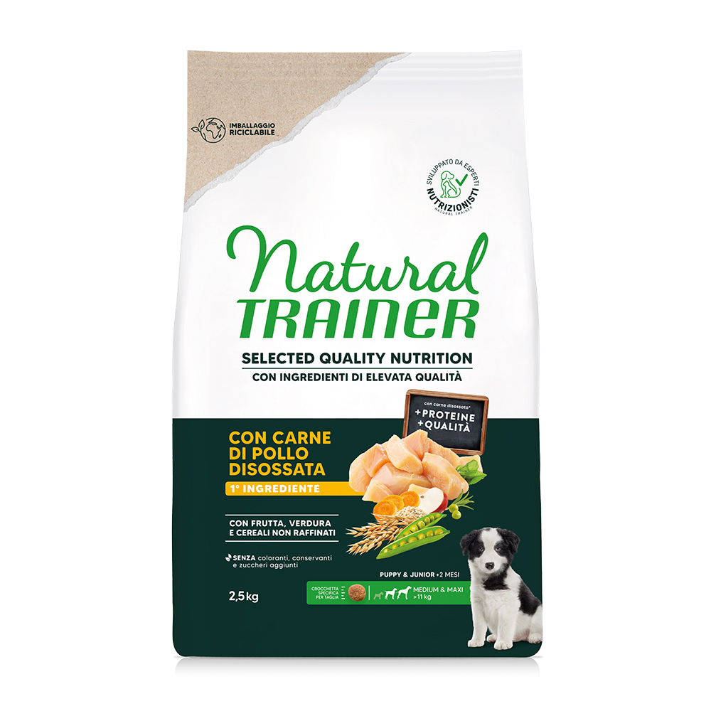 Trainer Natural Dog Natural Trainer Selected Quality Nutrition Puppy Medium & Maxi Kip - 2,5 kg