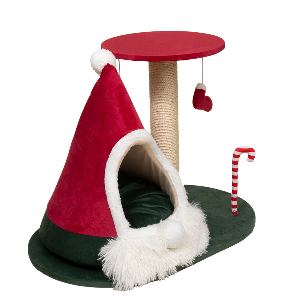 TIAKI krabpaal met kerst tipi rood kat