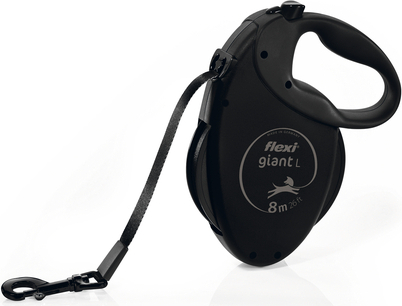 FLEXI Giant Black Edition - Hondenriem - Band - Zwart - L - 8M