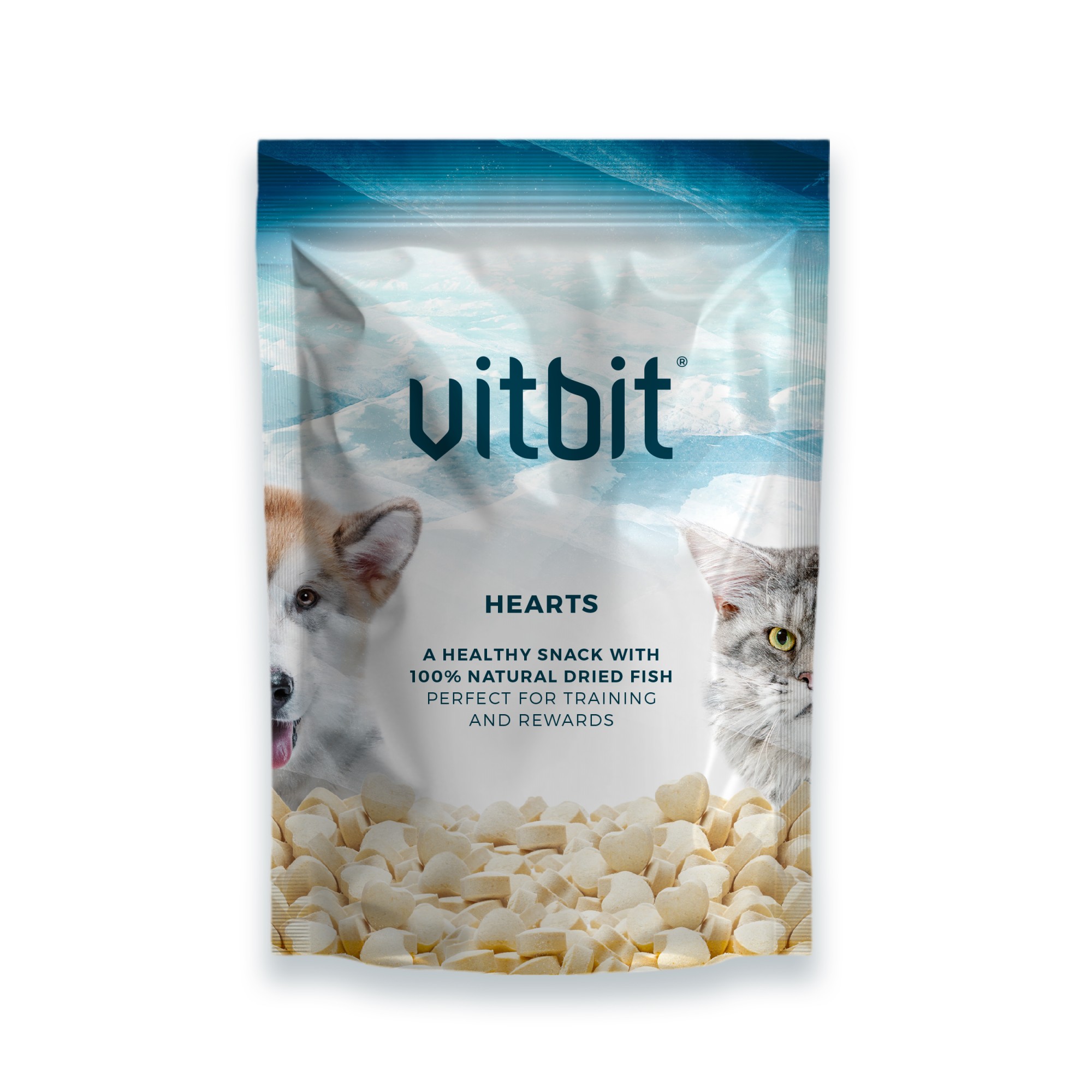 Vitbit Kabeljauw hartjes 80 gr.