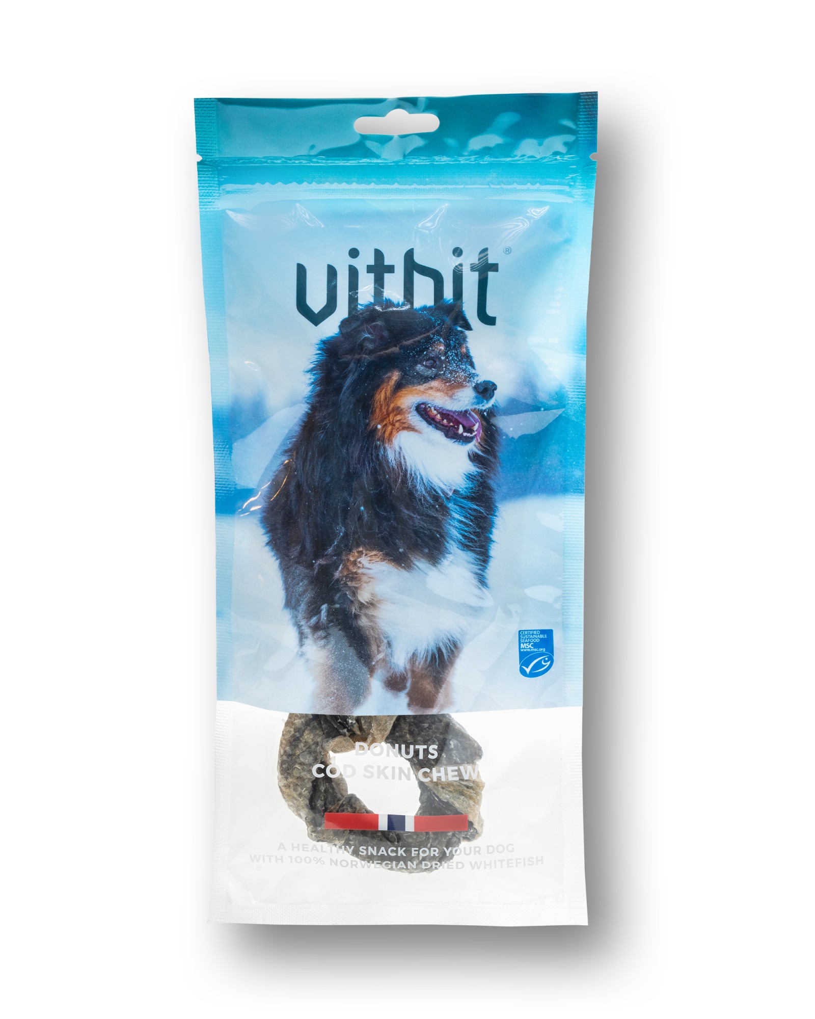 Vitbit hondensnack Donuts Kabeljauwhuid