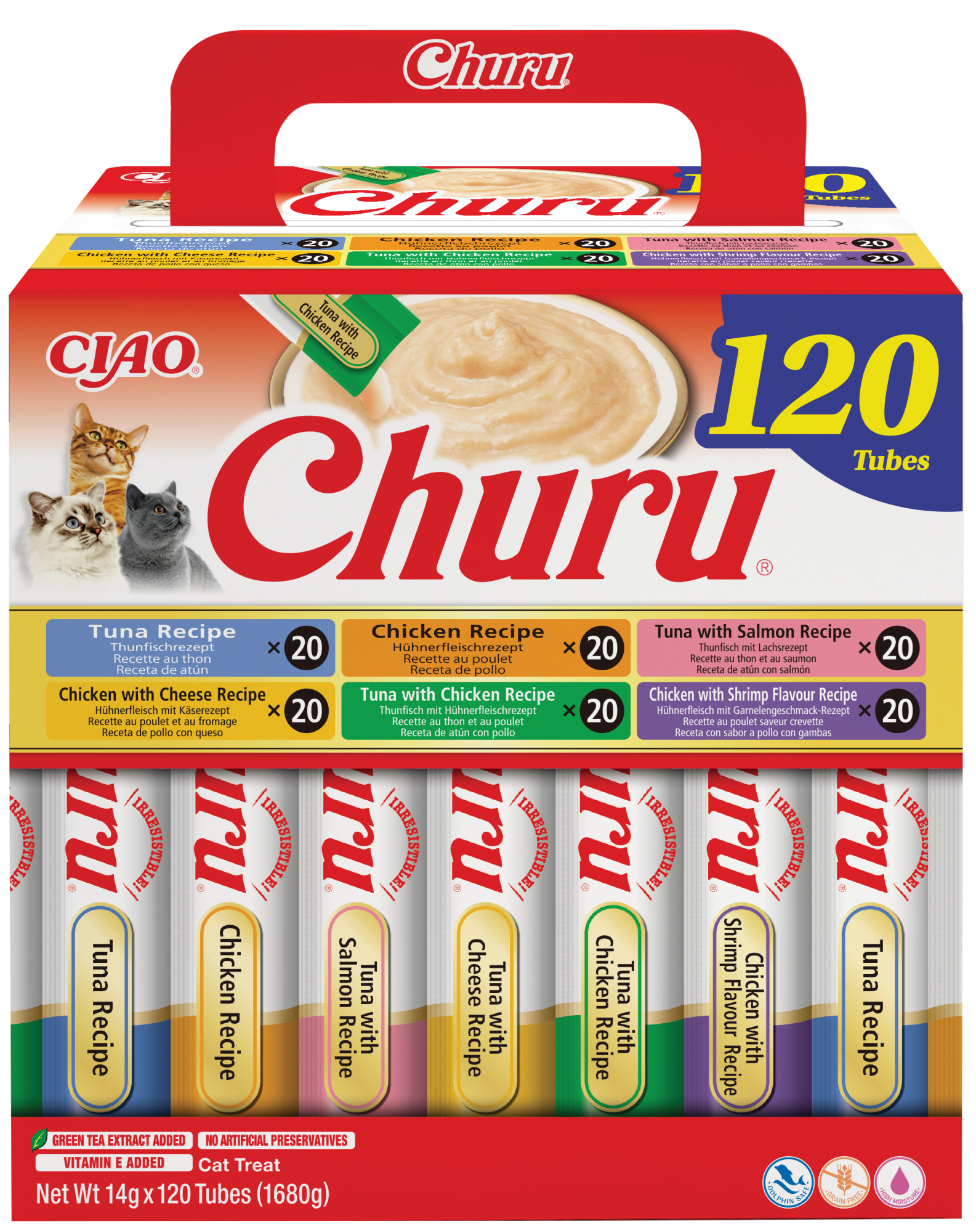 Inaba Churu kat Multipack Tonijn en Kip - 120 stuks