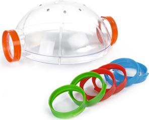PET PRODUCTS Space station transparant met diverse kleuren ringen