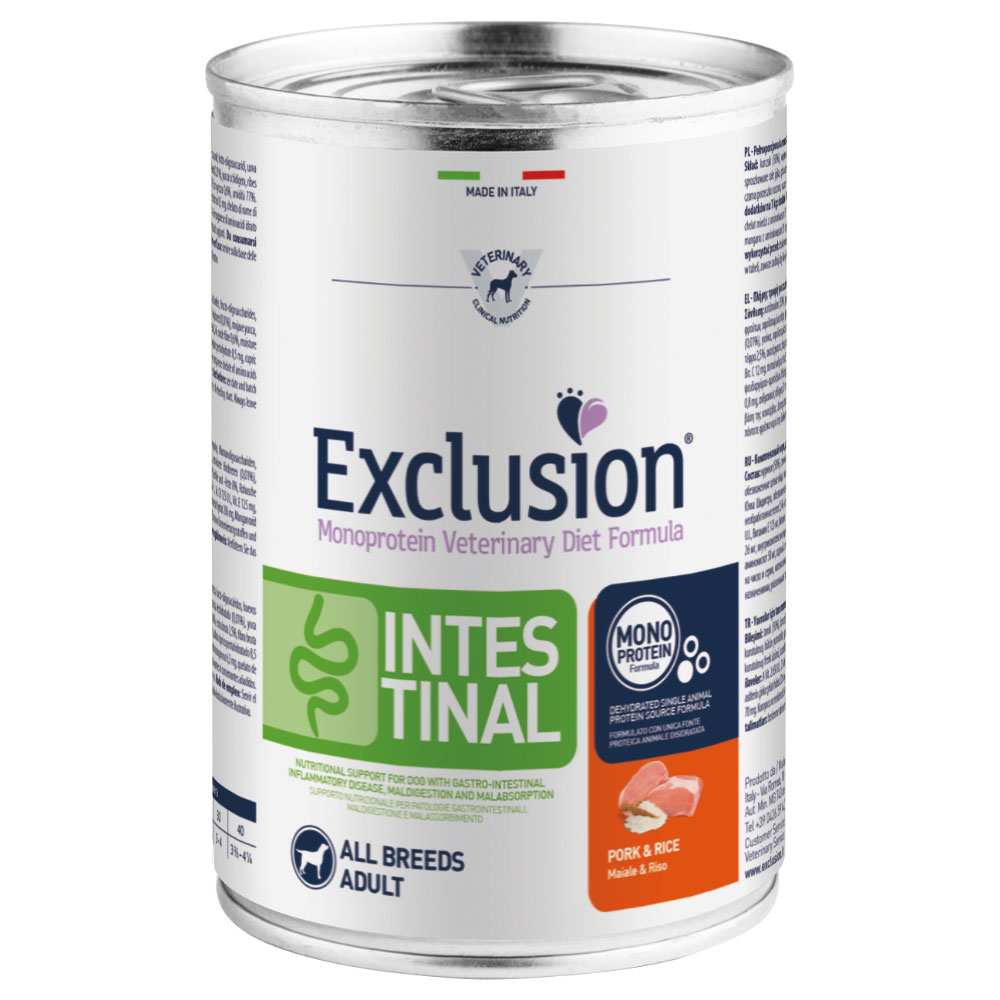 Exclusion Diet 1x400g Intestinal Varken & Rijst  Hondenvoer