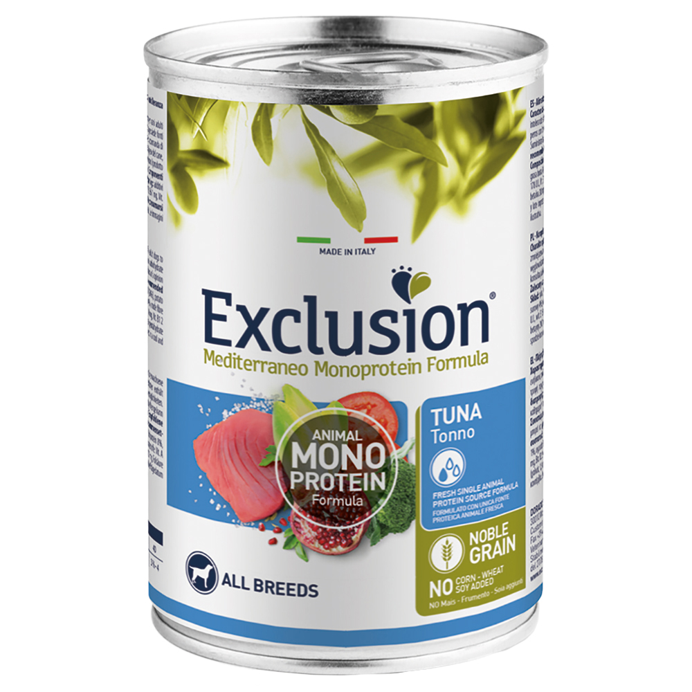 Exclusion Mediterraneo 6x400g Tonijn Mediterraneo Adult Exclusion Hondenvoer