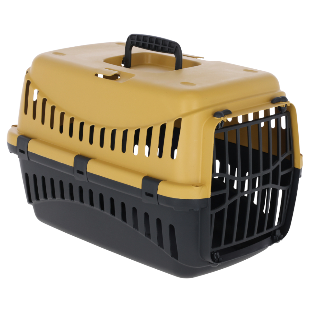 Kerbl Pet Kerbl Dierentransportbox Expedion - geel / donkergrijs: L 45 x B 30 x H 30 cm