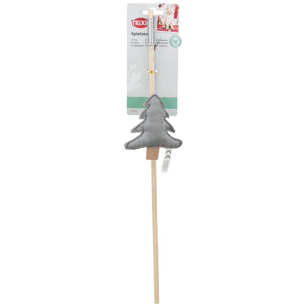 TRIXIE Xmas speel hengel kerstboom, hout 48cm kat