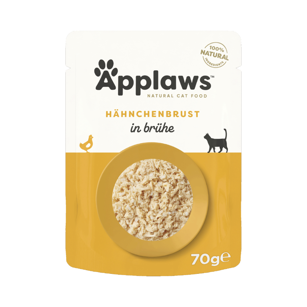 Applaws Maaltijdzakjes in Bouillon Voordeelpakket 12 x 70 g Kattenvoer - Kipfilet
