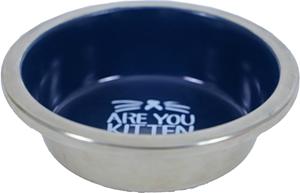 Gebr de boon Katteneetbak RVS/melamine 11 cm blauw Eet-en-drinkbakken-kat Gebr. de Boon - 