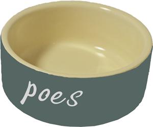 Gebr de boon Katteneetbak steen grijs diameter 12 cm Eet-en-drinkbakken-kat Gebr. de Boon - 