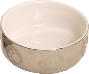 Gebr de boon Katteneetbak royal zilver/wit 13 cm Eet-en-drinkbakken-kat Gebr. de Boon - 