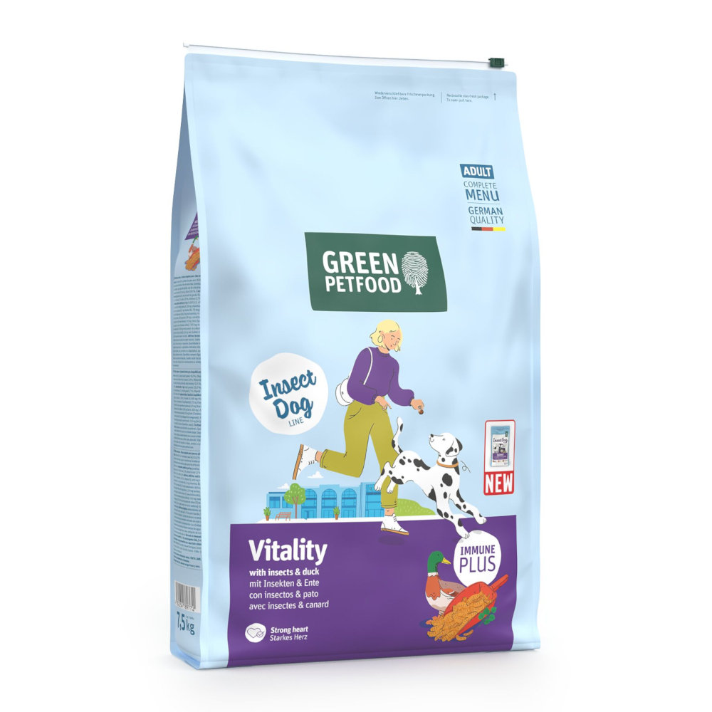 Green Petfood 7.5kg  Dog Vitality met insecten droog hondenvoer