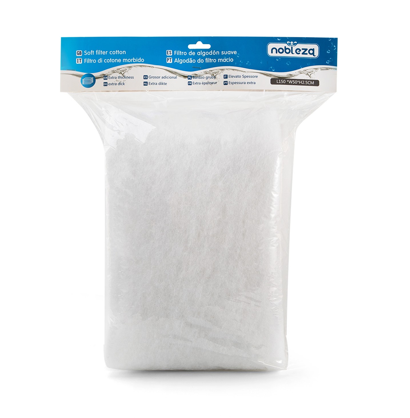 Nobleza Aquarium filtervlies - Wit - 150x50x2,5 cm