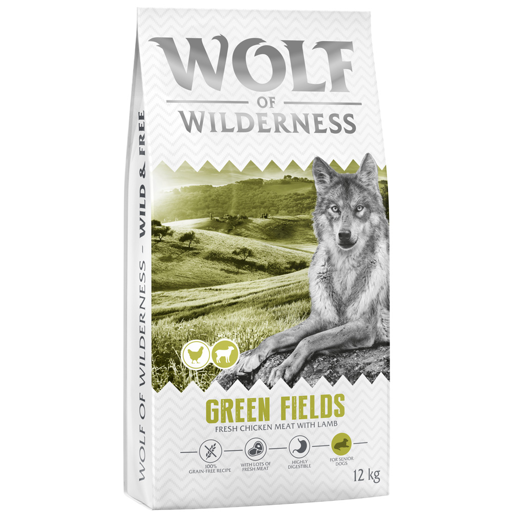 Wolf of Wilderness Senior Green Fields Lam - Graanvrij - 12 kg: Nieuw Recept