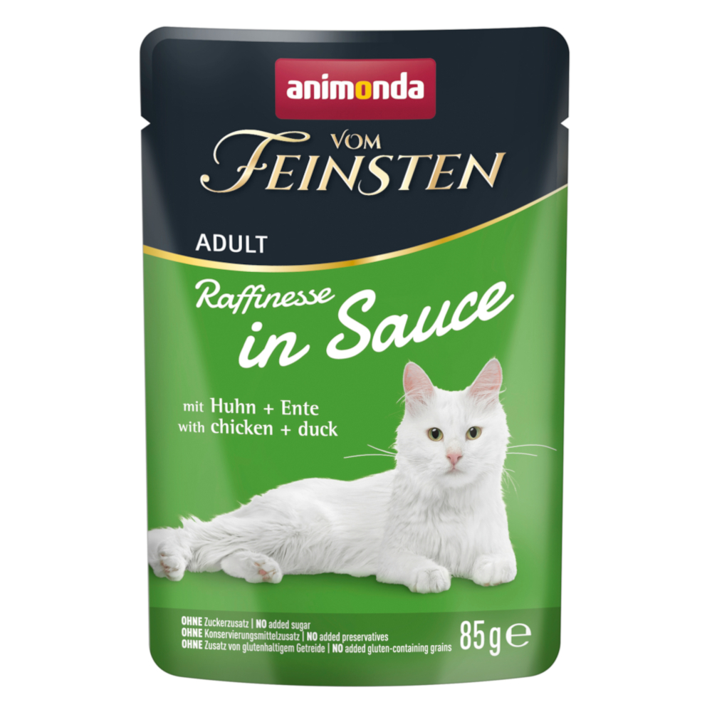 Animonda Vom Feinsten 24 x 85 g kip & eend  Raffinesse natvoer voor katten