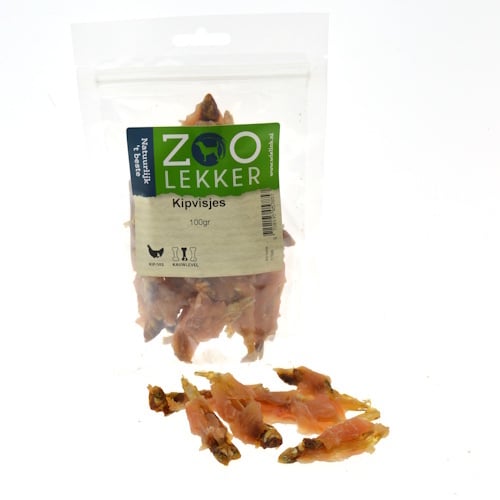 Zoolekker Kipvisjes - smakelijke hondensnack in 100 g en 400 g verpakkingen 100 Gram