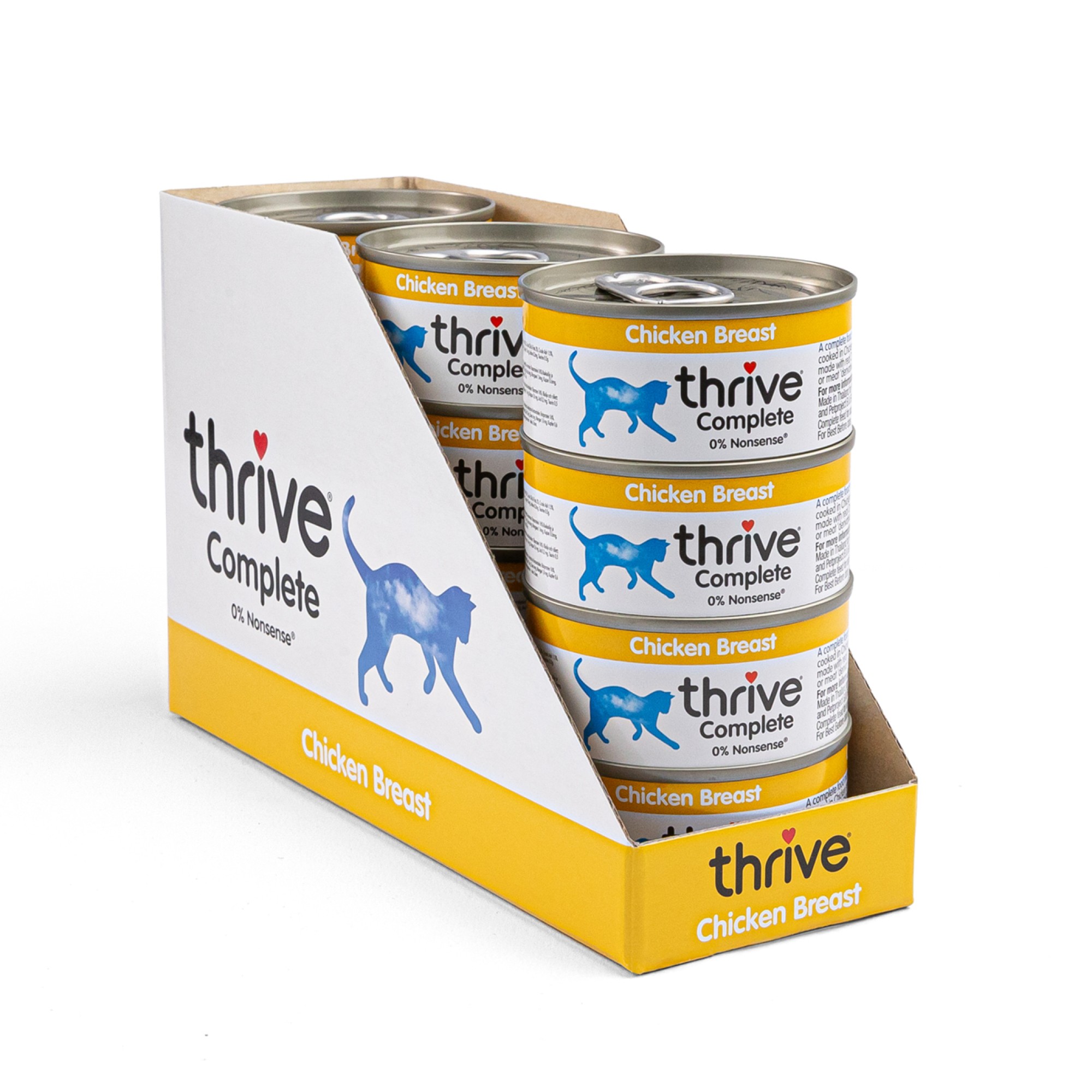 Thrive natvoeding voor de kat Kippenborst 75 gr. - per 12 stuks