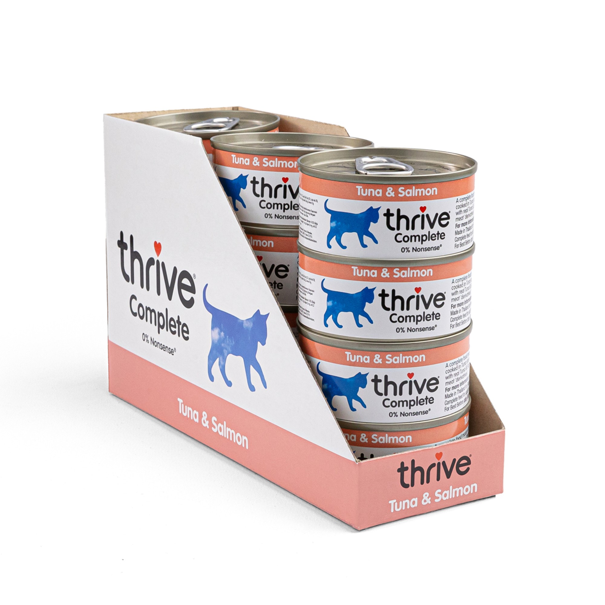 Thrive natvoeding voor de kat Tonijn met zalm 75 gr. - per 12 stuks