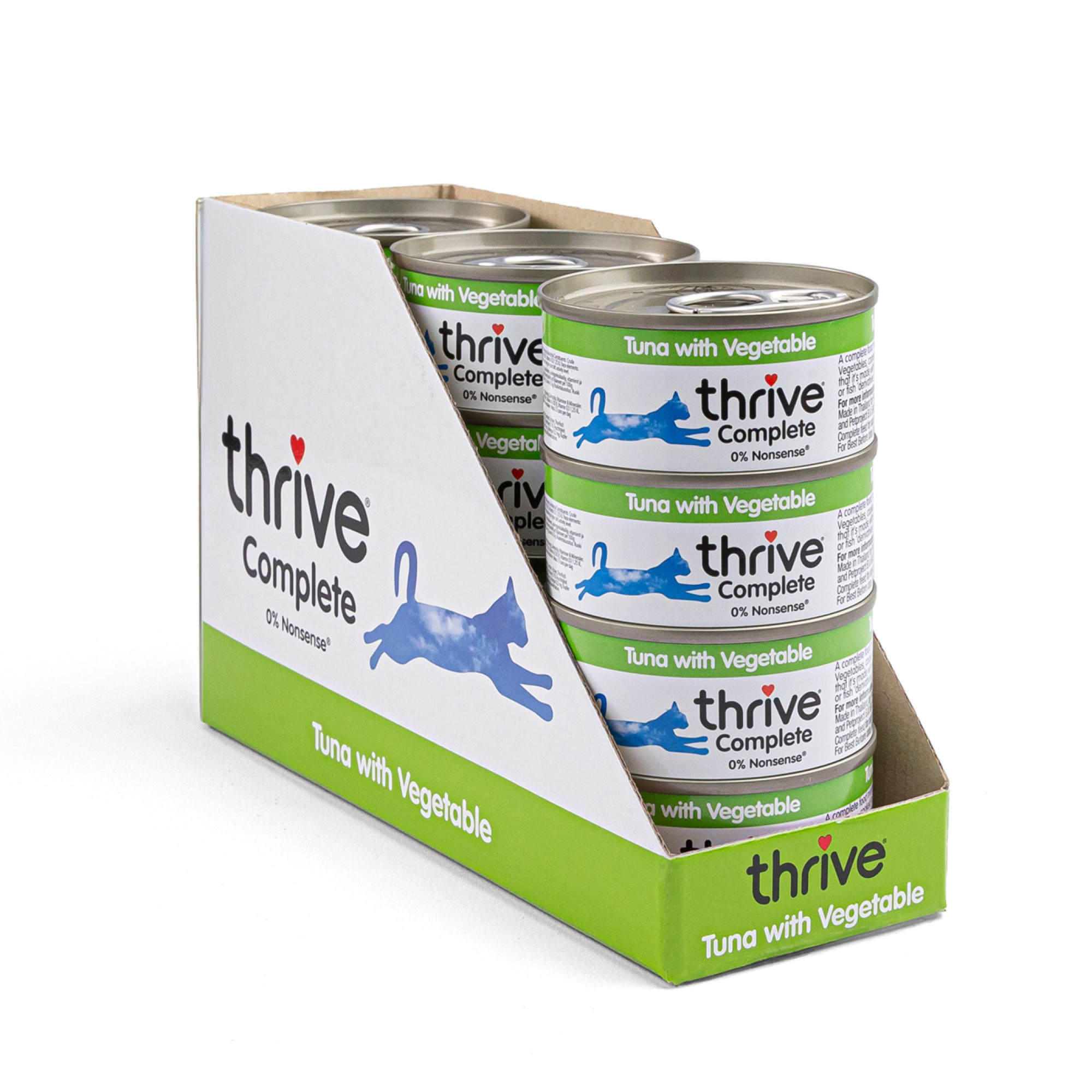 Thrive natvoeding voor de kat Tonijn met groente 75 gr. - per 12 stuks
