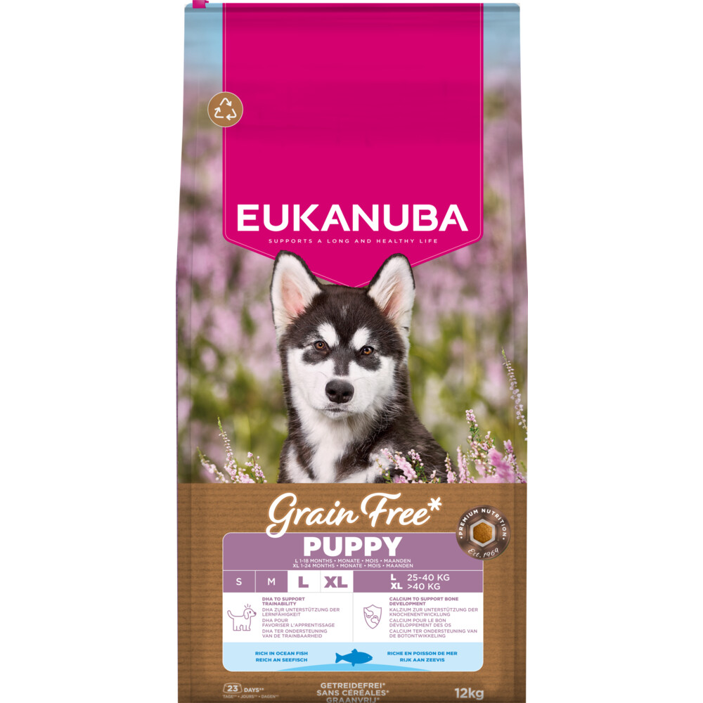 Eukanuba Hondenvoer Droog Grain Free Large Oceaanvis Puppy 12 kg
