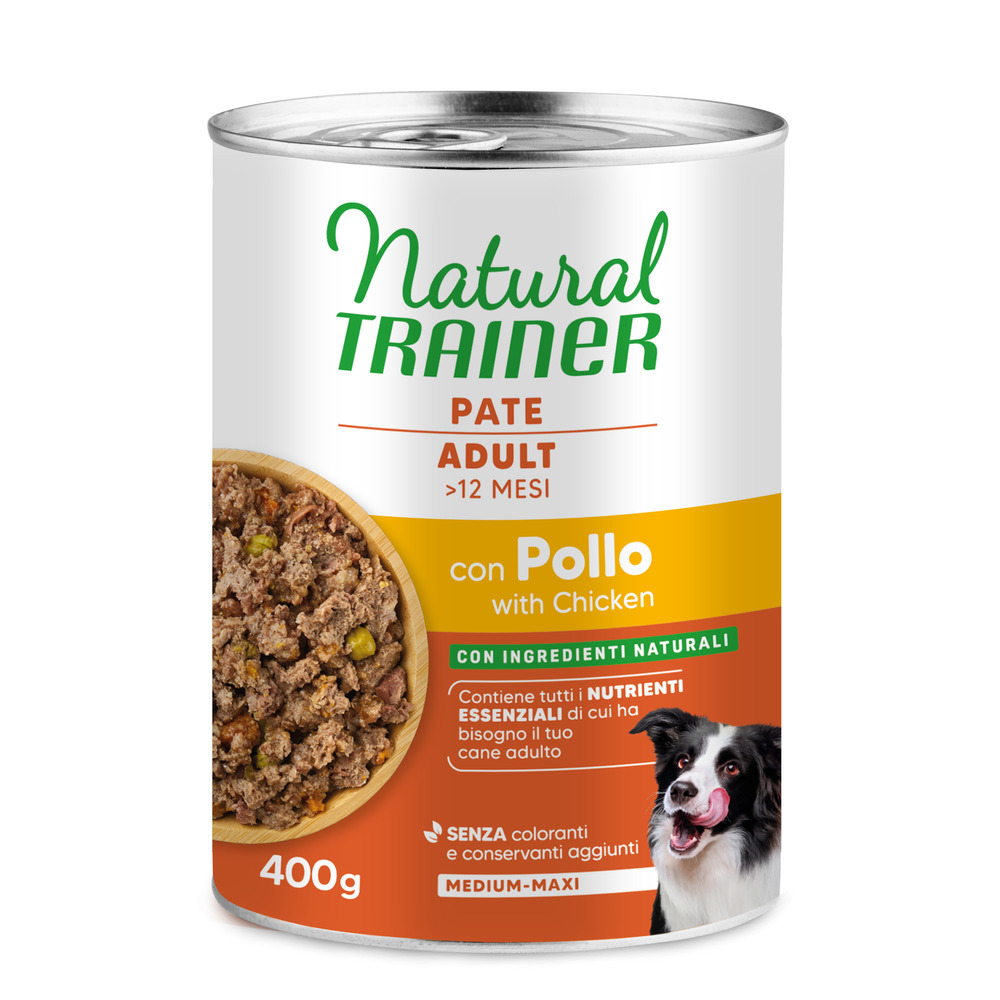 Trainer Natural Dog Natural Trainer Volwassen Medium/Maxi 6 x 400 g - 12 x 400 g Kip