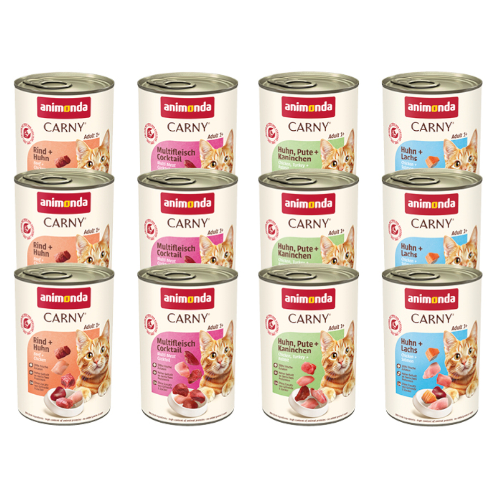 Animonda Carny Adult Voordeelpakket 12 x 400 g Kattenvoer - Gourmet selectie (4 varianten)