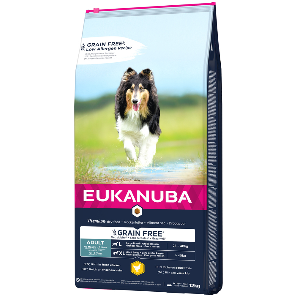 Eukanuba Grain Free Adult Large Breed Kip Hondenvoer - 12 kg