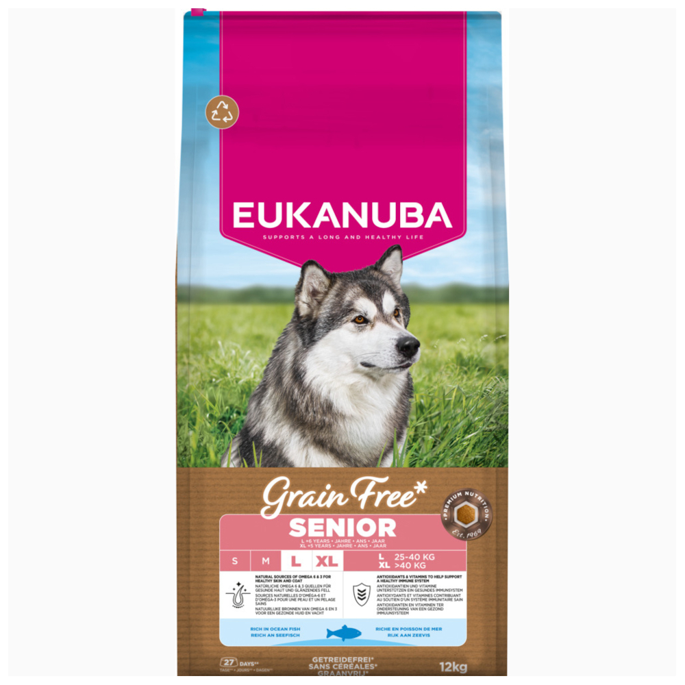 Eukanuba Senior Large Breed Grain Free Zeevis - 12 kg