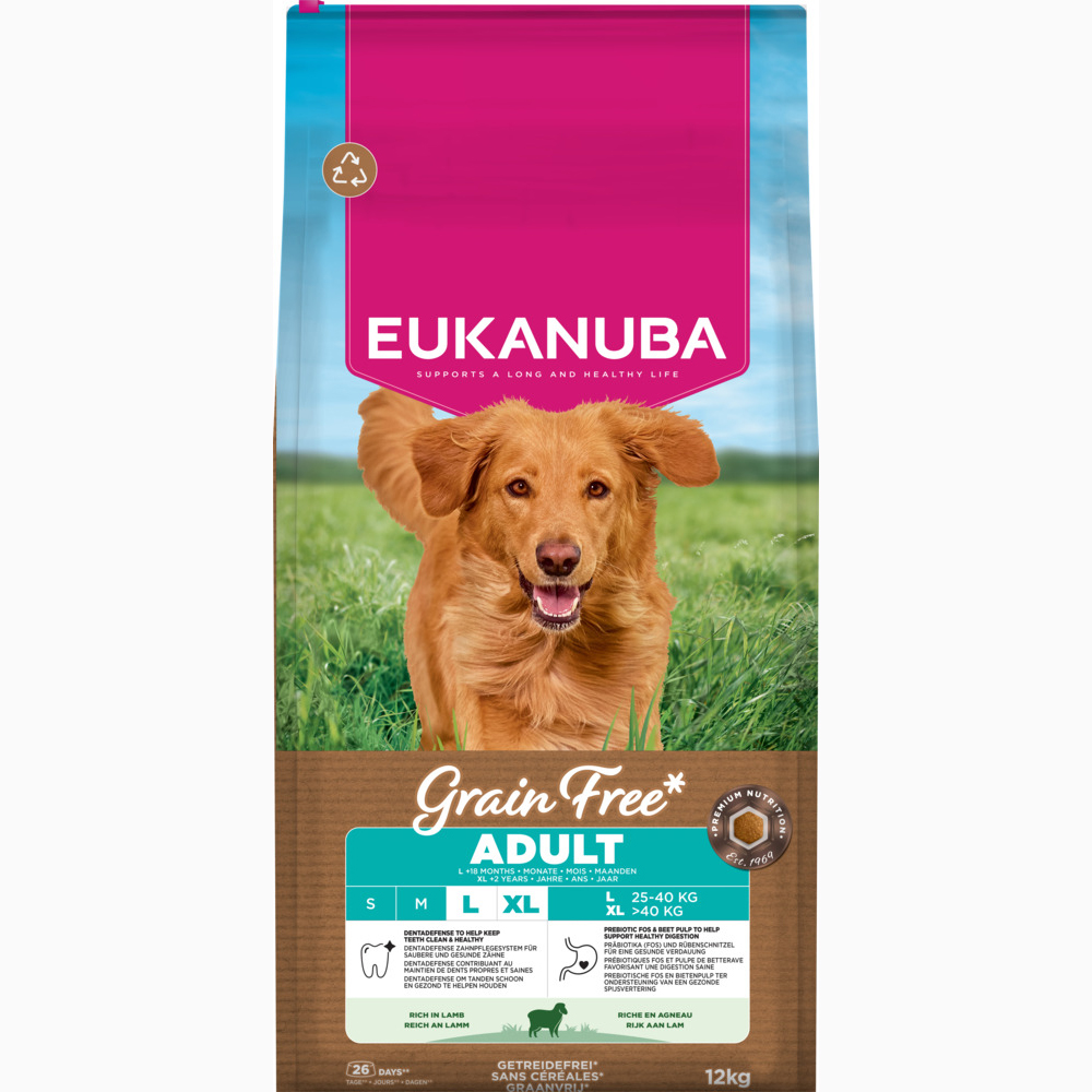 Eukanuba Grain Free Adult Large Dogs Lam - 12 kg