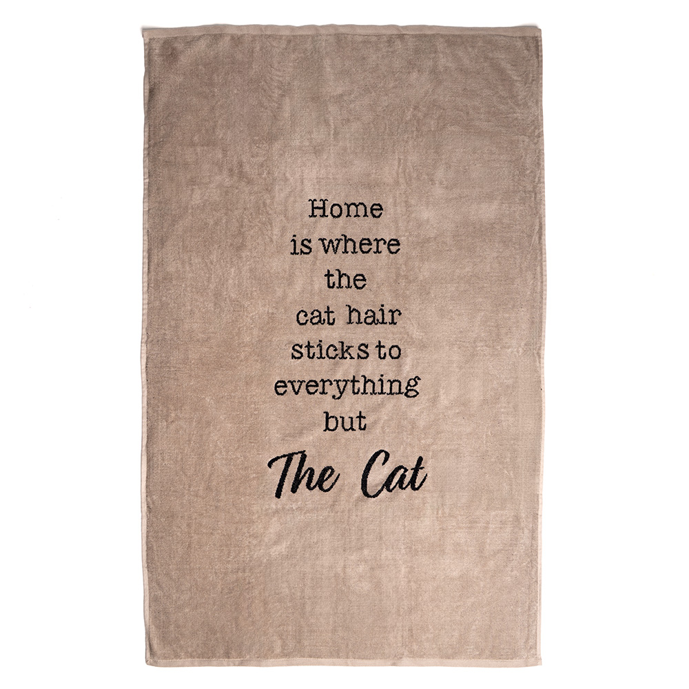 TIAKI badhanddoek Home voor katten 140x90cm voor kattenliefhebbers