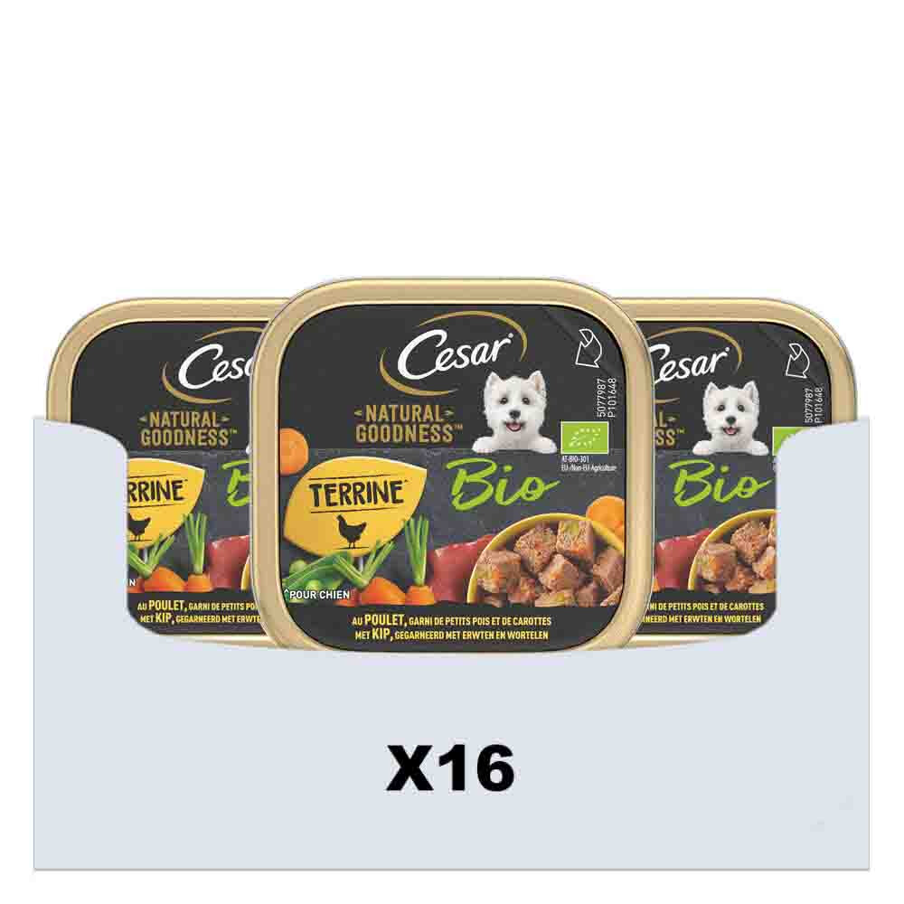 Cesar 16x  Natural Goodness Alu Paté Kip Bio 100 gr