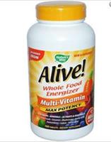 naturesway Alive! Whole Food Energizer, Multi-Vitamin, Max Potenz, kein Eisen hinzugefügt, 180 Tabletten - Nature's Way