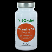 VitOrtho Vitamine D3 3000 IE Softgels 120st
