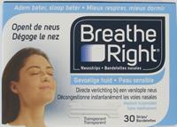 Breathe Right Neuspleisters - Gevoelige Huid 30 Stuks